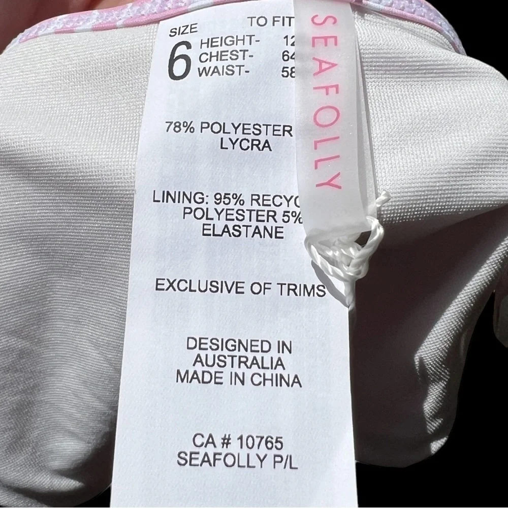 Seafolly girls pink